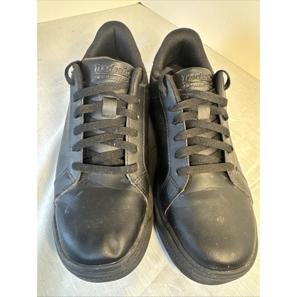 TredSafe Men's Slip Resistant Work Shoes Black Size 9 Comfort